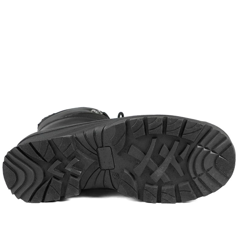 Rugged Warm Lined Lace Up Weather Boots - SHINN42006 / 328 540 - Black