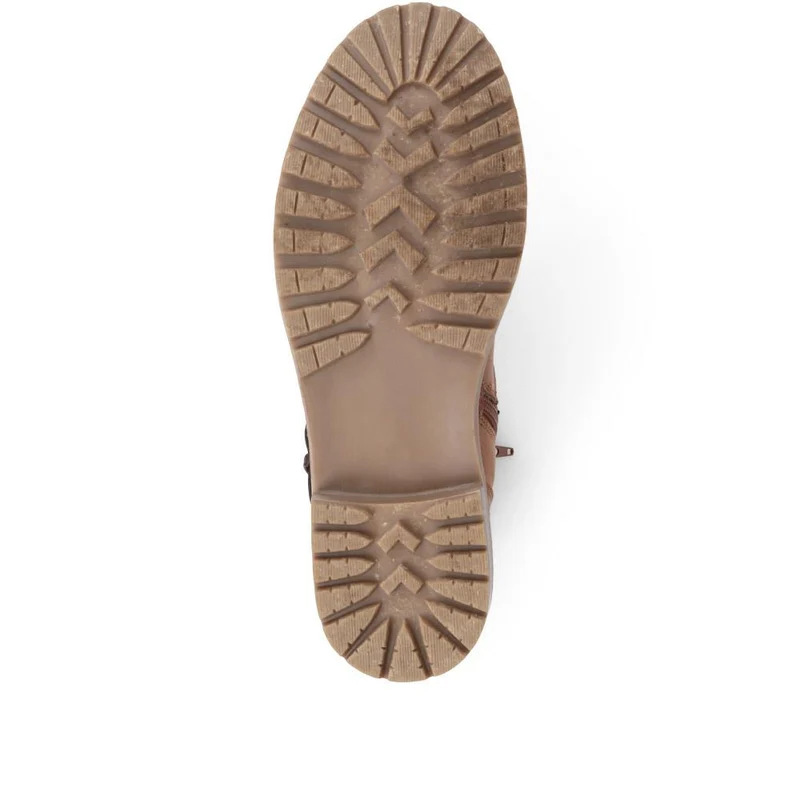 Buckle Mid Calf Boots - TELOO38009 / 324 493 - Tan