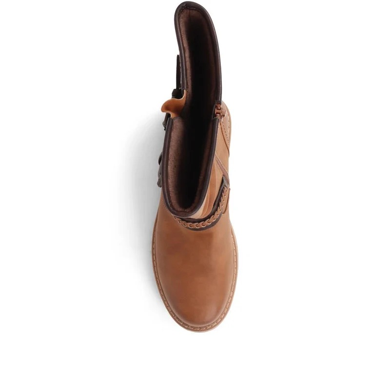 Buckle Mid Calf Boots - TELOO38009 / 324 493 - Tan