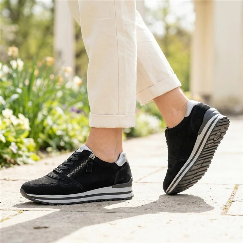 Gabor Nulon Suede Trainers - GAB42032 / 329 513 - Black