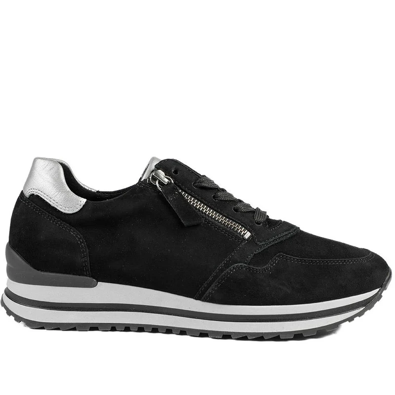 Gabor Nulon Suede Trainers - GAB42032 / 329 513 - Black