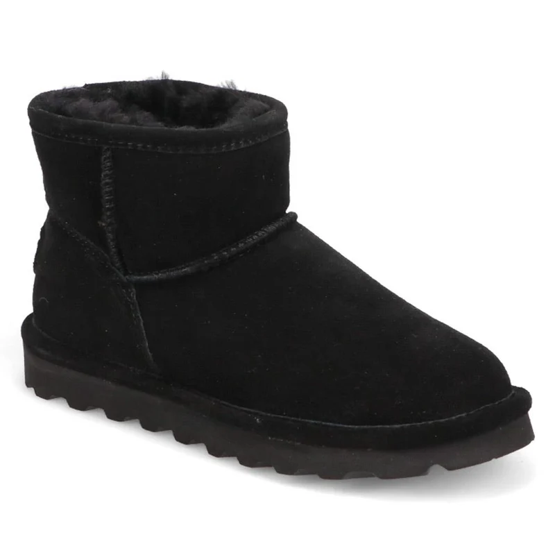 Soft, Faux-Fur-Lined Ankle Boots - EDNB40036 / 326 897 - Black