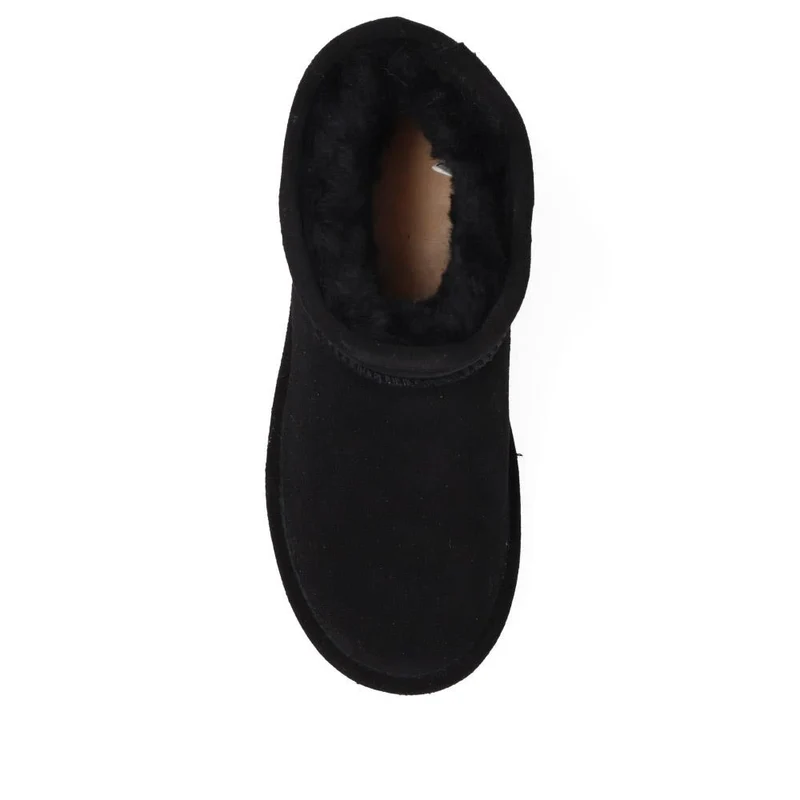 Soft, Faux-Fur-Lined Ankle Boots - EDNB40036 / 326 897 - Black