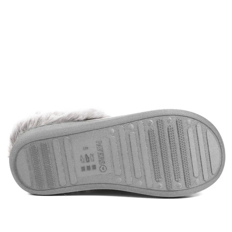 Wide Fit Soft Mule Slippers - GALOP42017 / 328 610 - Grey