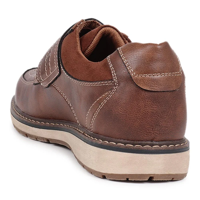 Wide Fit Touch-Fasten Trainers - WBINS40055 / 325 793 - Brown