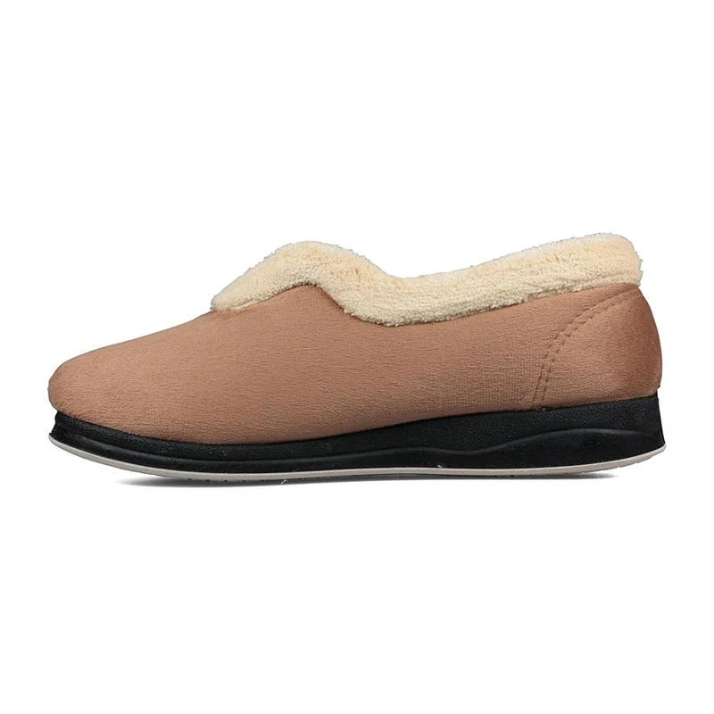 Padders Ladies Slippers 2E Fit Vulcanised - CARMEN - Carmen / null - TAUPE /CAMEL