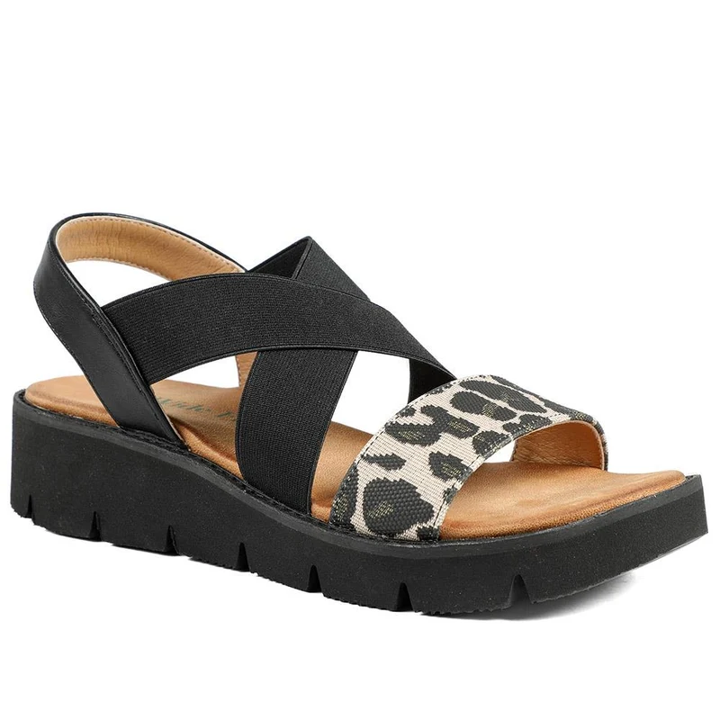 Wide Fit Elasticated Fashionable Sandals - BAIZH43026 / 328 881
