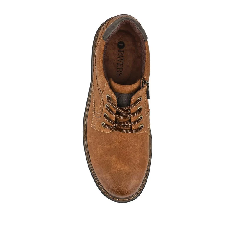 Wide Fit Lace Up Casual Shoes - GANG42002 / 327 878 - Cognac