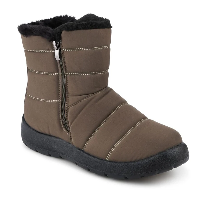 Wide Fit Twin Zip Weather Boots - ACADE38005 / 324 547 - Olive