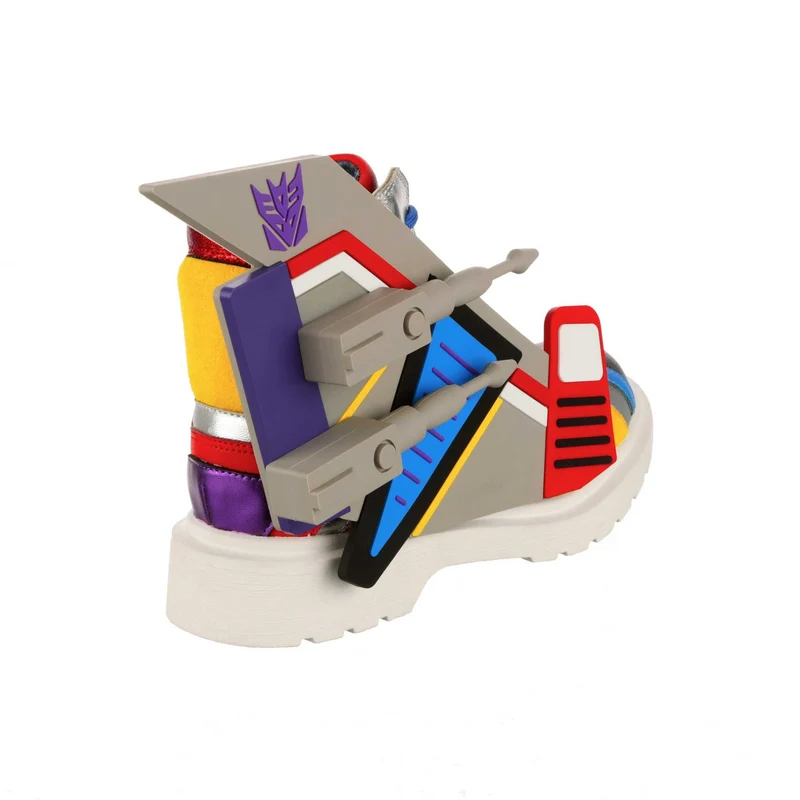 Irregular Choice Frauen Transformers Mehr als das Auge fassende Stiefel – Rot/Grau