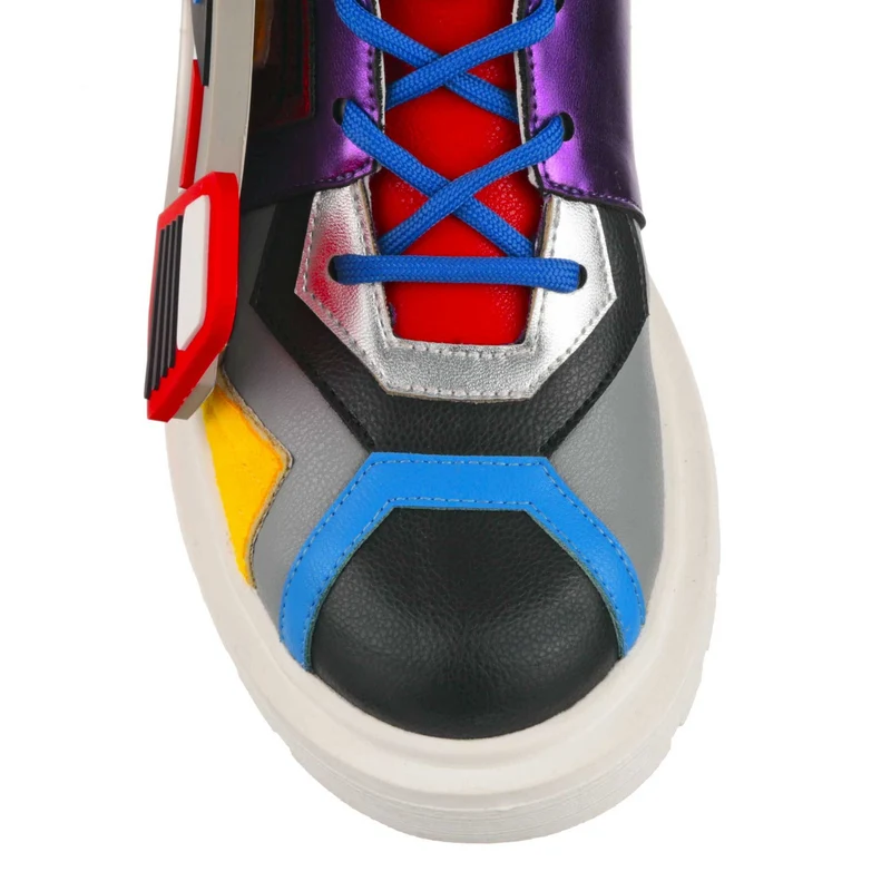 Irregular Choice Frauen Transformers Mehr als das Auge fassende Stiefel – Rot/Grau