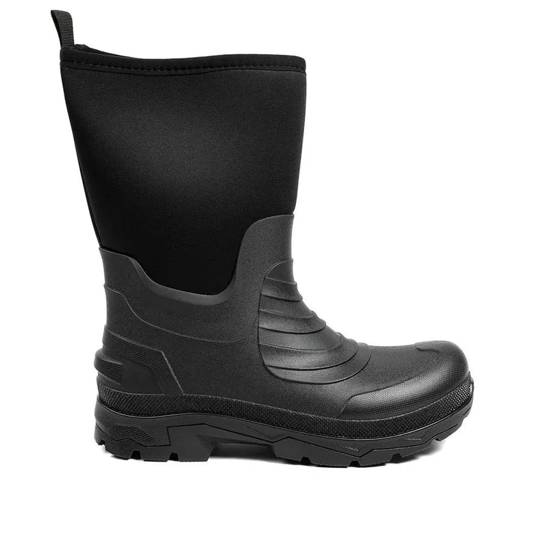 Wide Fit Rugged Water Resistant Wellies - FEI42006 / 328 528 - Black