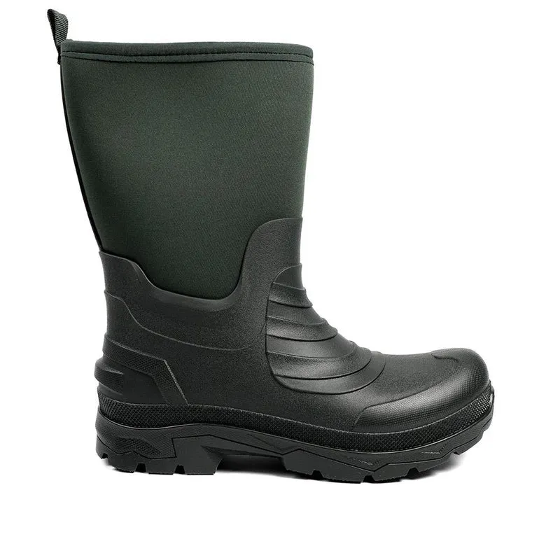 Wide Fit Rugged Water Resistant Wellies - FEI42006 / 328 528 - Green