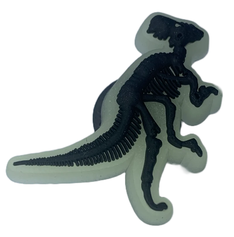 Crocs Jibbitz Im Dunkeln leuchtender Dino-Velociraptor-Anhänger