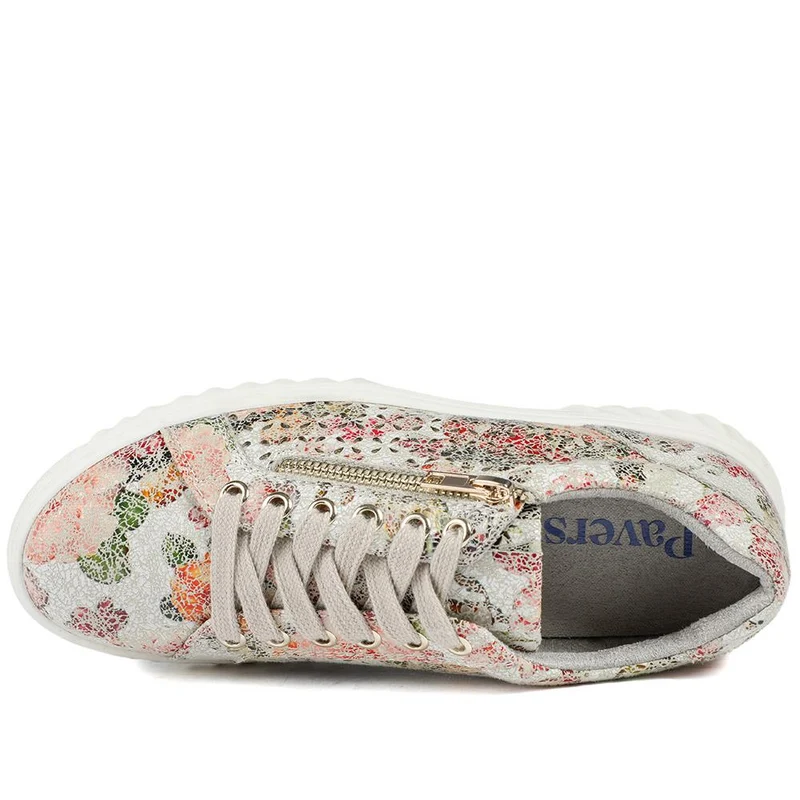Casual Breathable Zip Trainers - WBINS43091 / 329 174 - Floral