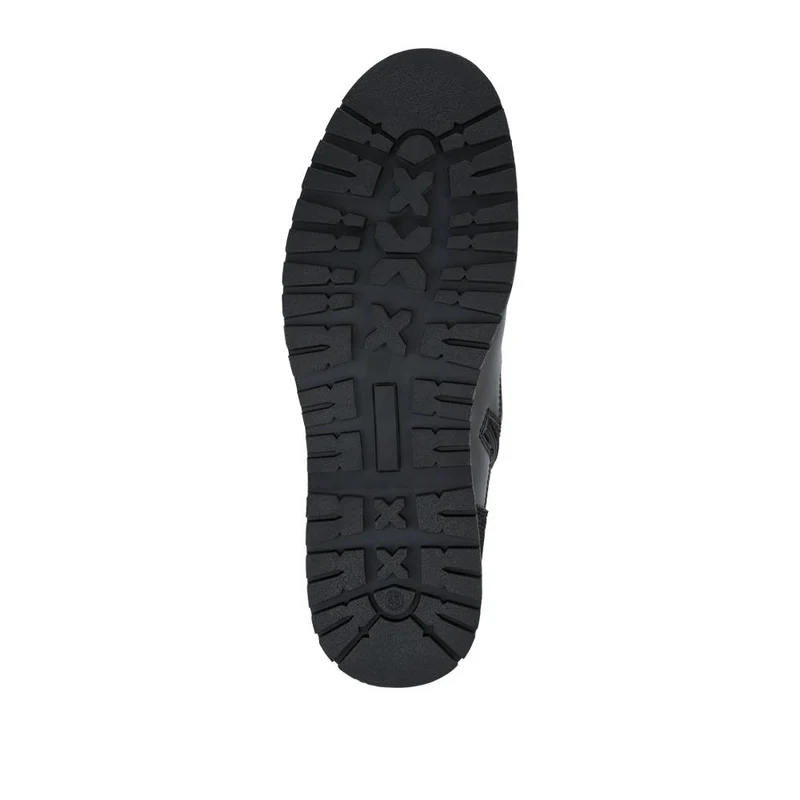 Wide Fit Leather Boots With Grip Sole - JFOOT42023 / 328 064 - Black