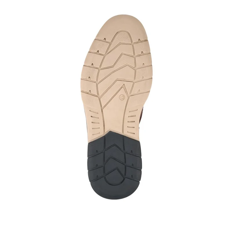 Leather Wide-Fit Slip-On Shoes - PARK41045 / 327 266 - Cognac