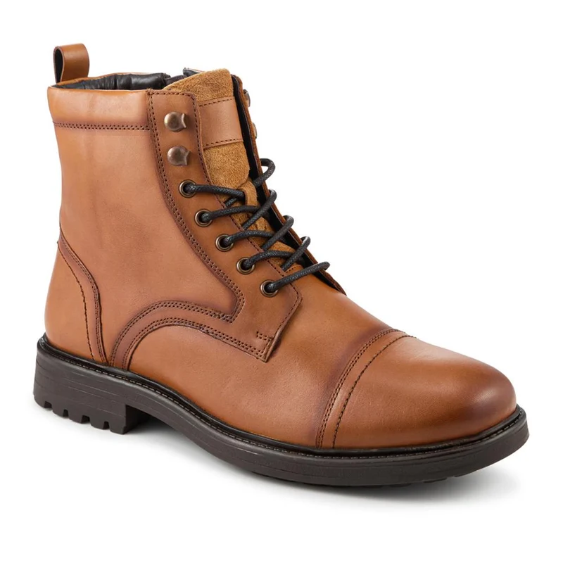 Wide Fit Premium Leather Lace Up Boots - JFOOT42021 / 328 060