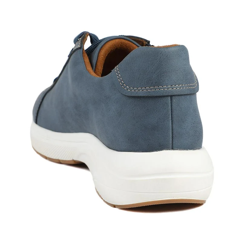 Wide Fit Lace Up Shoes with Functional Zip - WOIL43002 / 328 873 - Navy