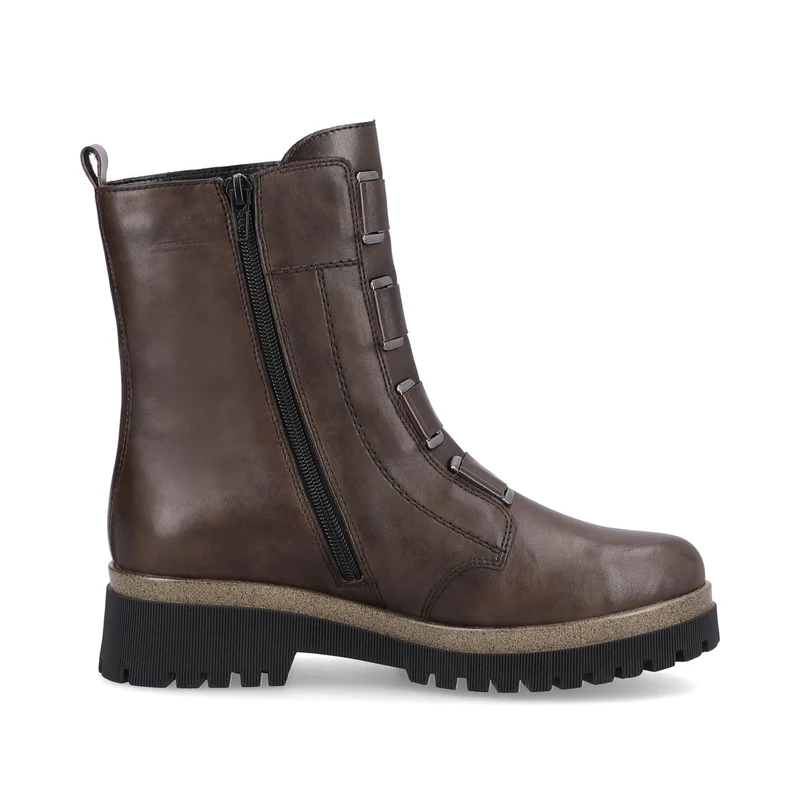 Remonte Damen-Stiefelette aus mit Fleece gefüttertem Leder – Braun