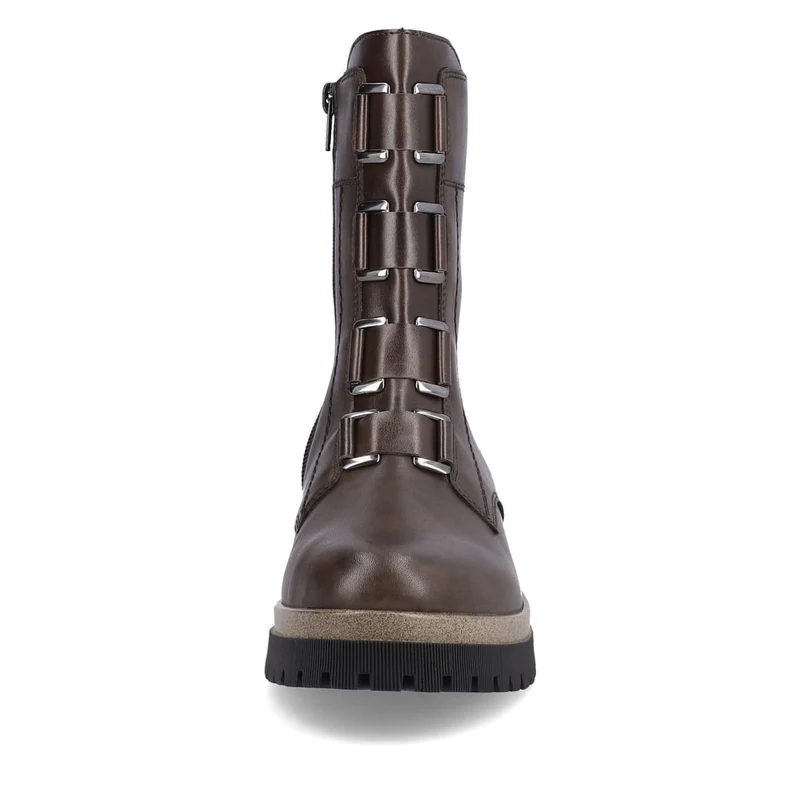 Remonte Damen-Stiefelette aus mit Fleece gefüttertem Leder – Braun