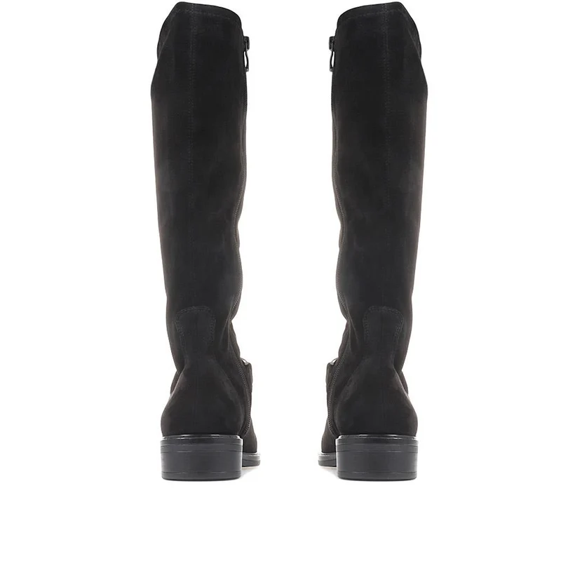 Flat Knee High Boots - CAPRI36501 / 322 510 - Black