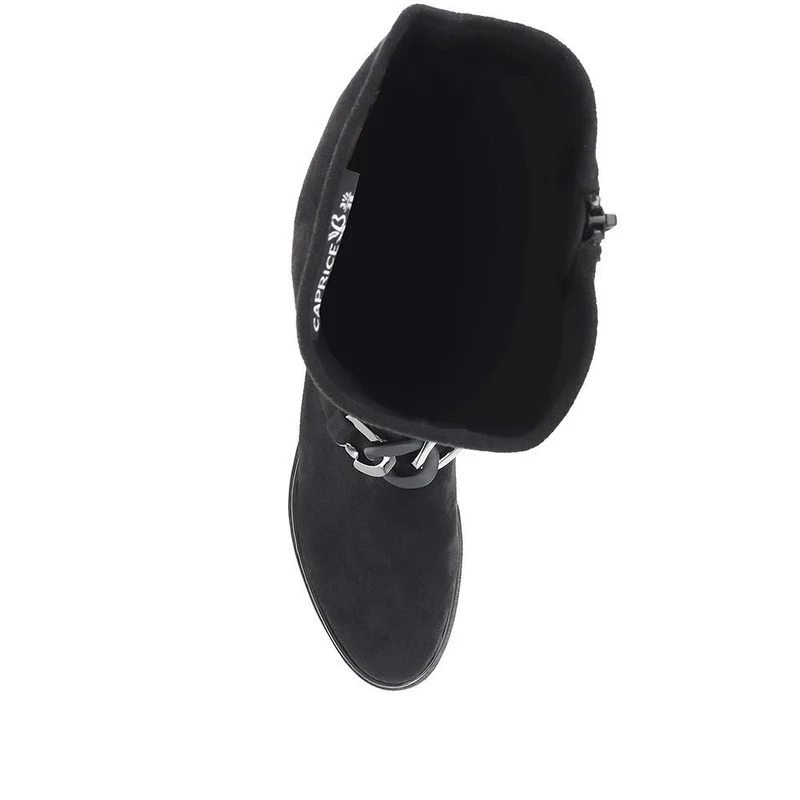 Flat Knee High Boots - CAPRI36501 / 322 510 - Black