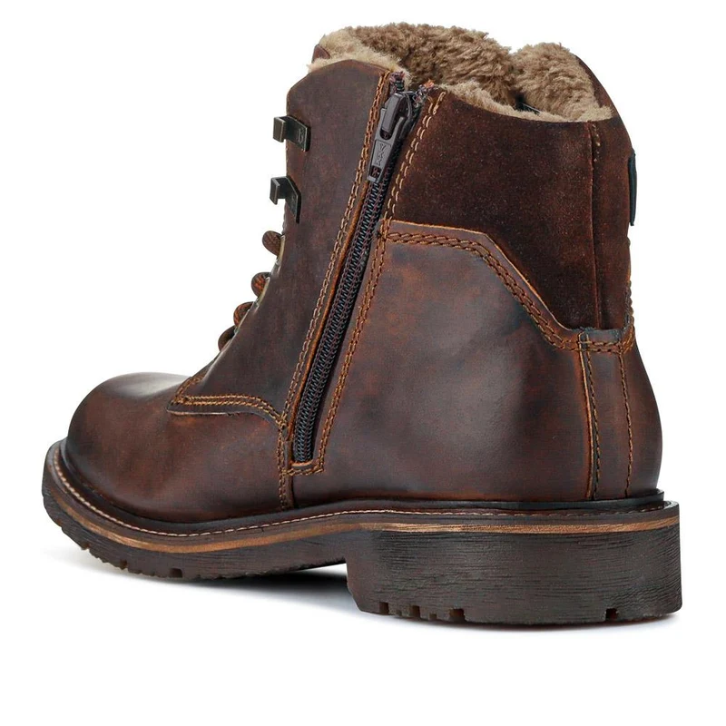 Warm-Lined Leather Boots - BUG40525 / 326 011 - Brown