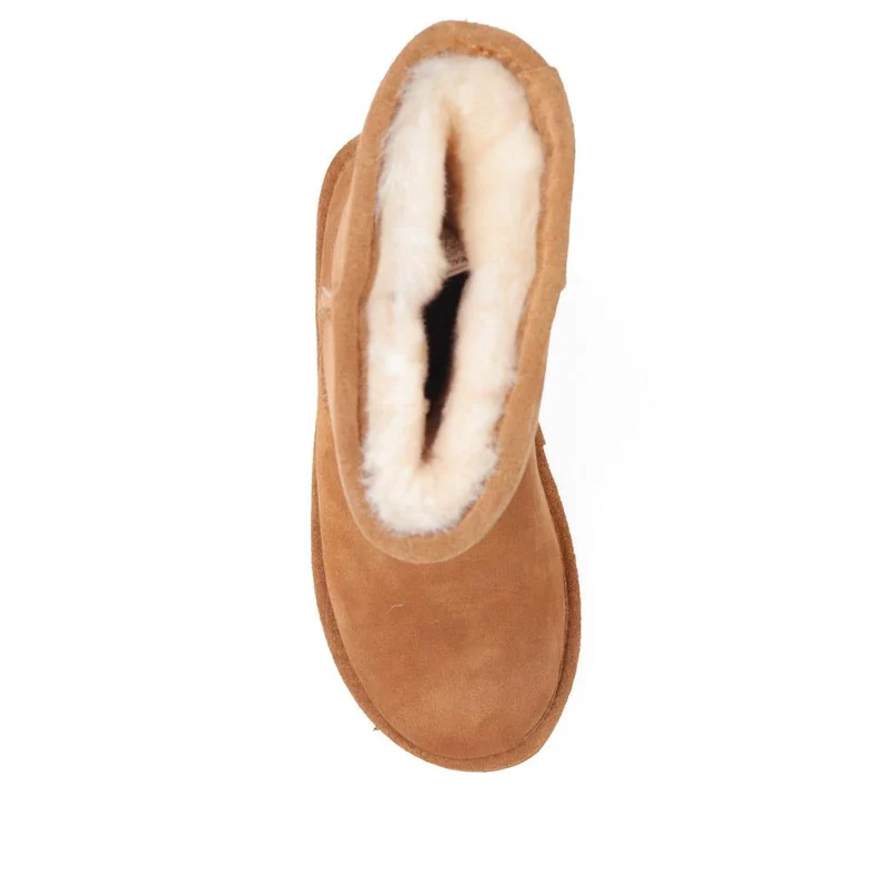 Tall Faux-Fur-Lined Ankle Boots - EDNB40038 / 326 899 - Chestnut