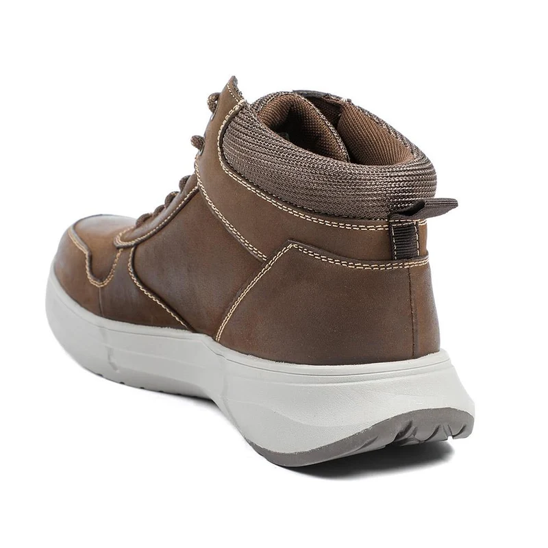 Wide Fit Leather Lace Up Trainers - RISI42000 / 328 243 - Brown