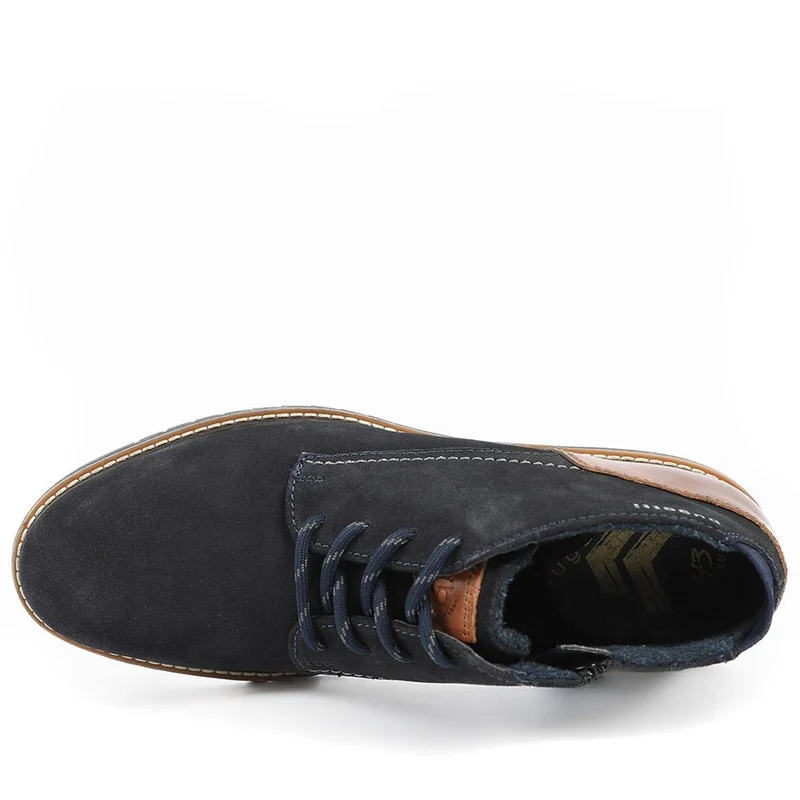 Bugatti Premium Leather Chukka Boots - BUG42508 / 328 318 - Navy Suede