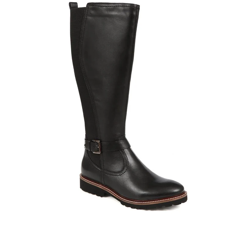 Leather Knee-High Boots - MAGNU38015 / 324 705 - Black
