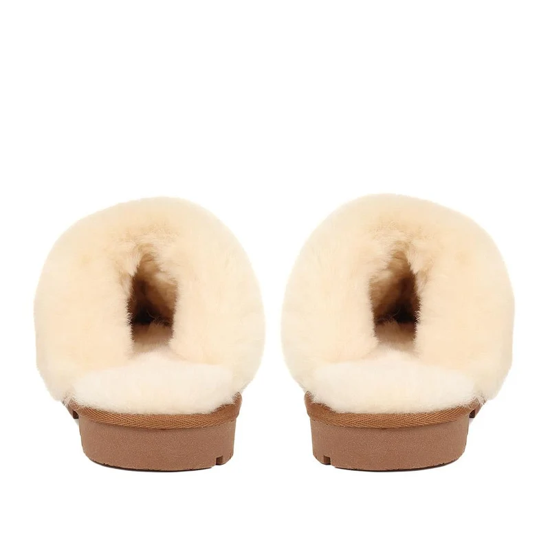 Sheepskin Lined Slippers - DUO38001 / 324 670 - Chestnut