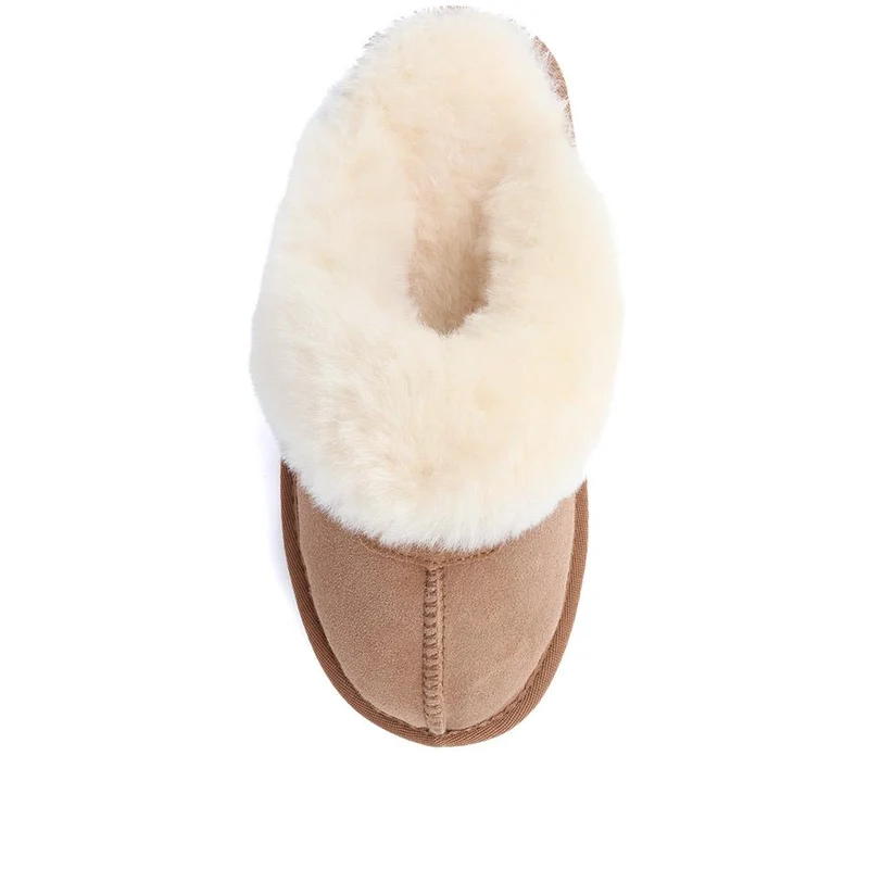 Sheepskin Lined Slippers - DUO38001 / 324 670 - Chestnut
