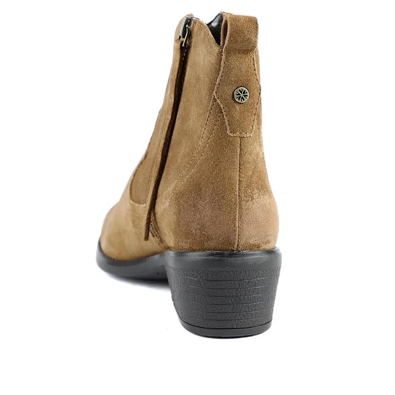 Van Dal Jessie Wide Fit Leather Ankle Boots - GUP42500 / 328 838 - Tan Suede