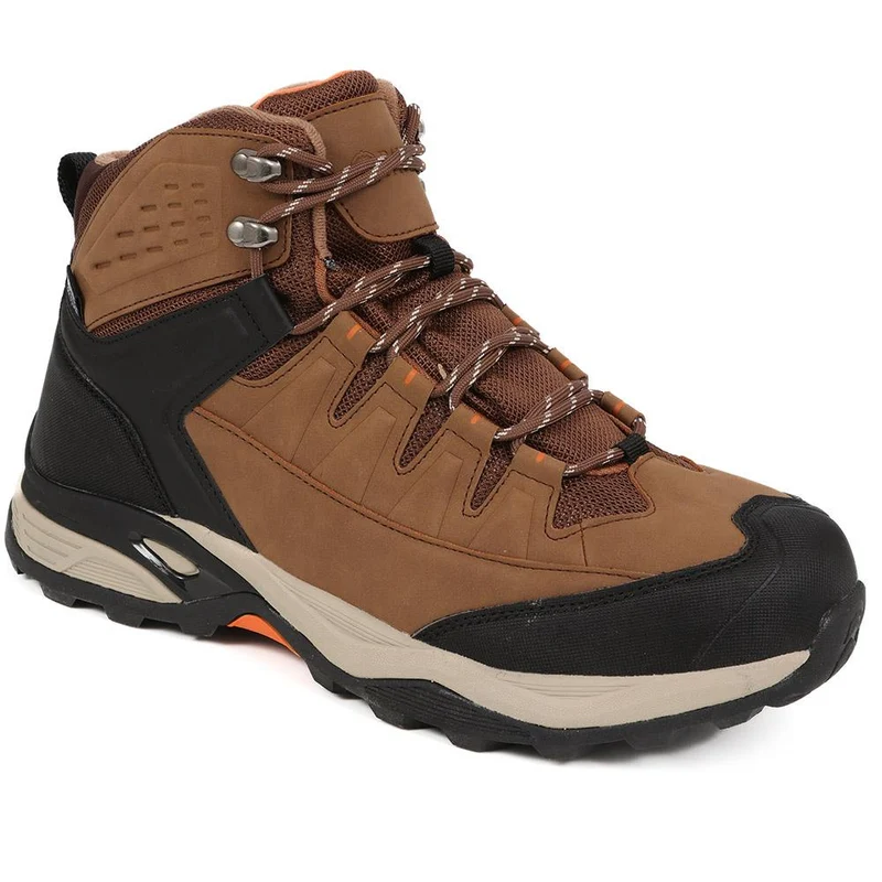 Wide Fit Lace Up Walking Boots - SUNCH40003 / 325 726 - Brown