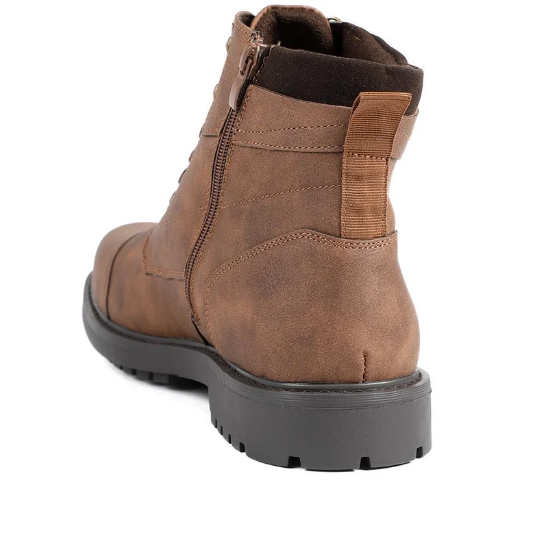 Wide Fit Casual Ankle Boots - CHANG42006 / 328 305 - Tan