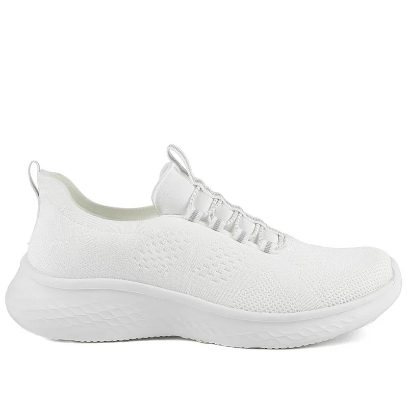 Wide Fit Easy Step In Bungee Lace Trainers - BRK42002 / 328 108 - White