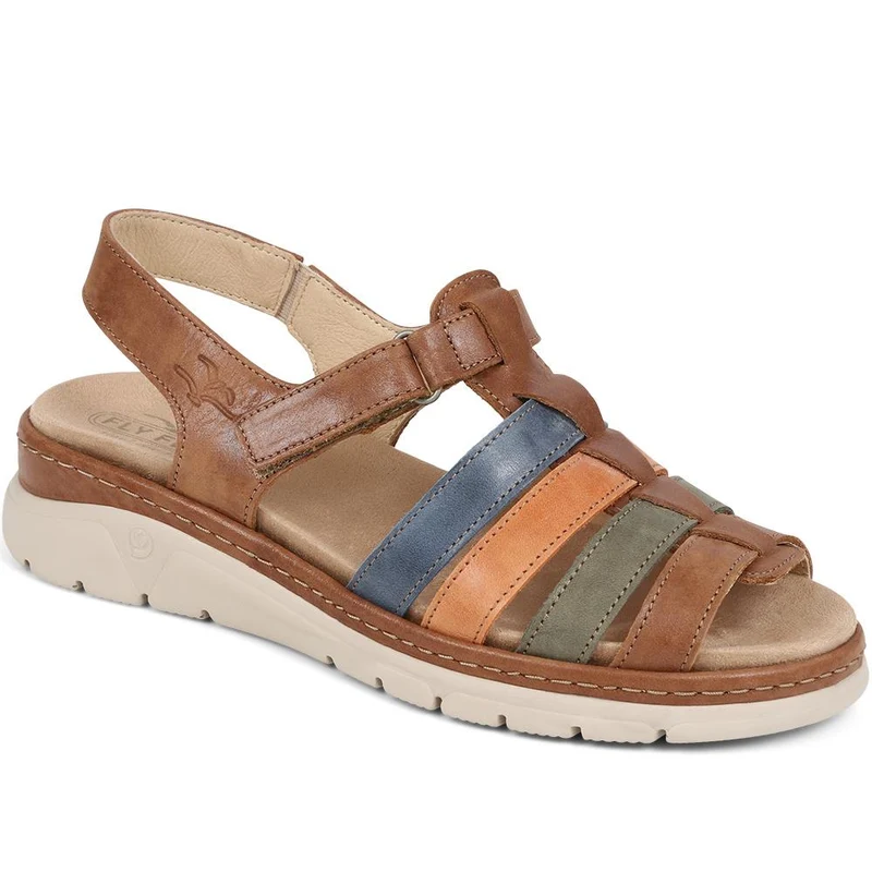 Touch-Fasten Leather Sandals - CAL39020 / 325 263