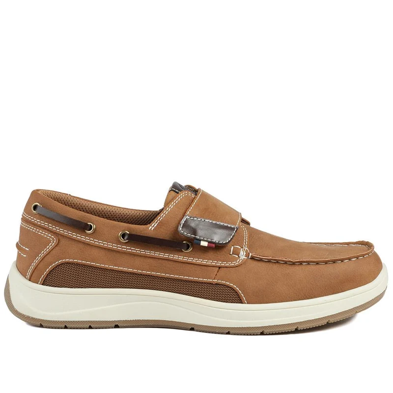 Wide Fit Touch Fasten Casual Shoes - CHANG43002 / 328 834 - Tan