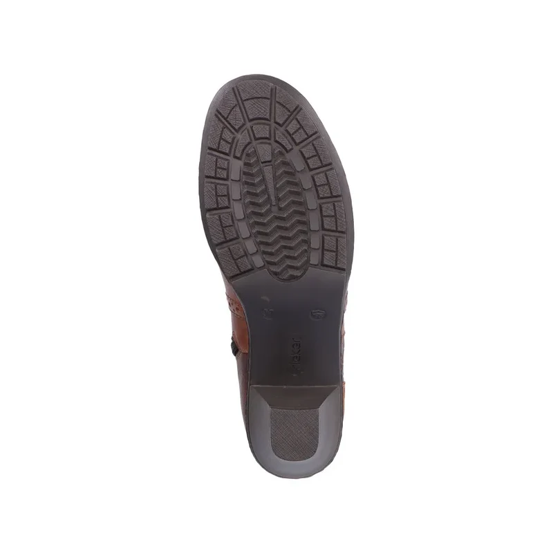 Rieker Damen-Stiefelette aus mit Fleece gefüttertem Leder – Braun