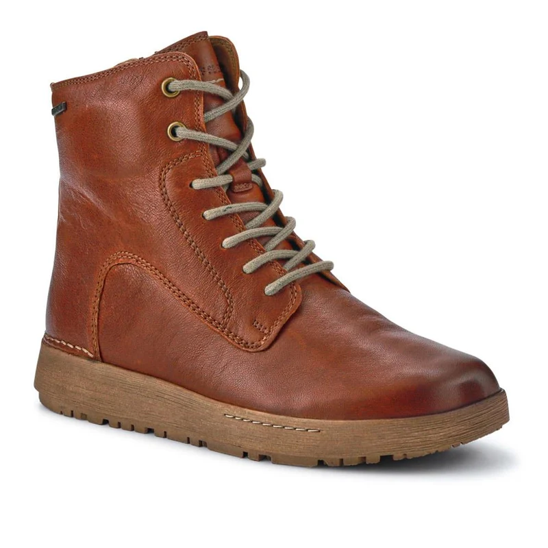 Lace-Up Leather Ankle Boots - JOSEF40513 / 326 497 - Brown