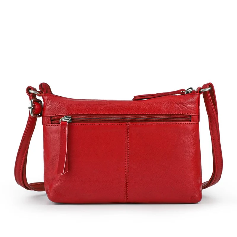 Adjustable Leather Cross Body Bag - JWNBG42000 / 328 629 - Red