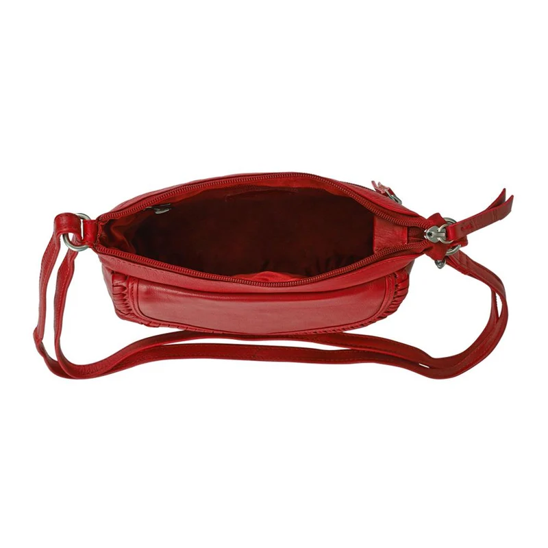 Adjustable Leather Cross Body Bag - JWNBG42000 / 328 629 - Red