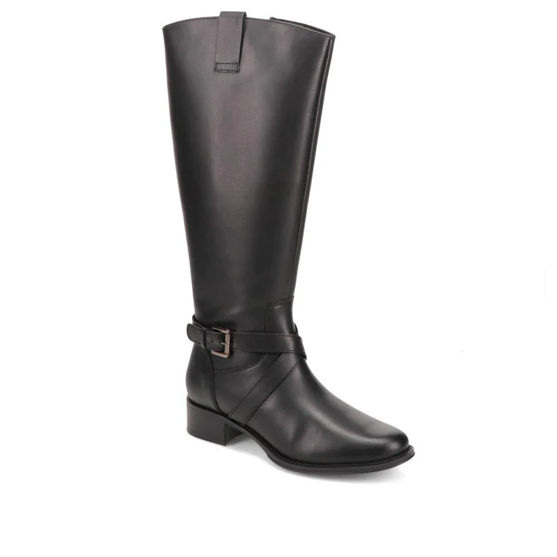 Wide-Calf-Fitting Long Boots - MAVER40001 / 326 624 - Black