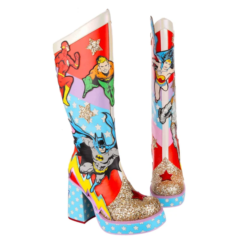 Irregular Choice Frauen Justice League Team Up Tall Boots