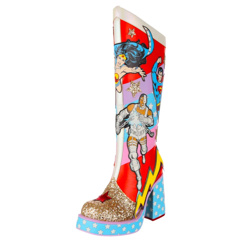 Irregular Choice Frauen Justice League Team Up Tall Boots