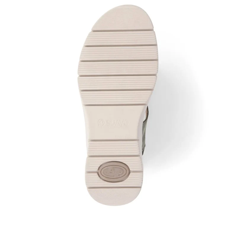 Fly Flot Touch Fasten Leather Sandals - CAL39020 / 325 263 - Green-Multi