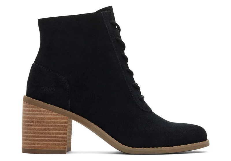 TOMS Evelyn Schnürstiefelette für Damen – Schwarz