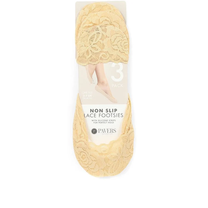 Non-Slip Lace Footsie Socks - YIWU35001 / 321 634